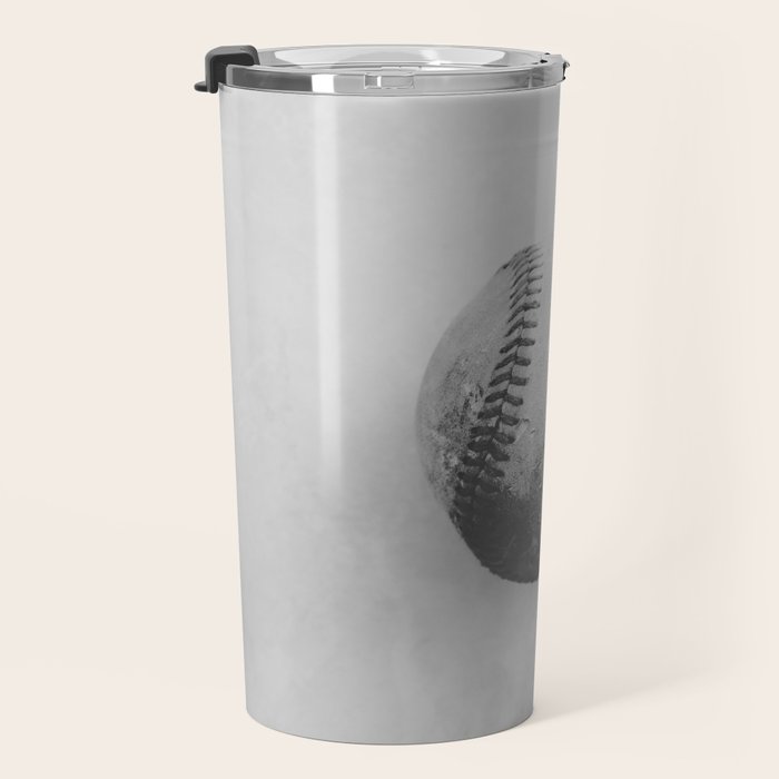 Vintage Baseball Black and White Travel Mug Gallery Image 3