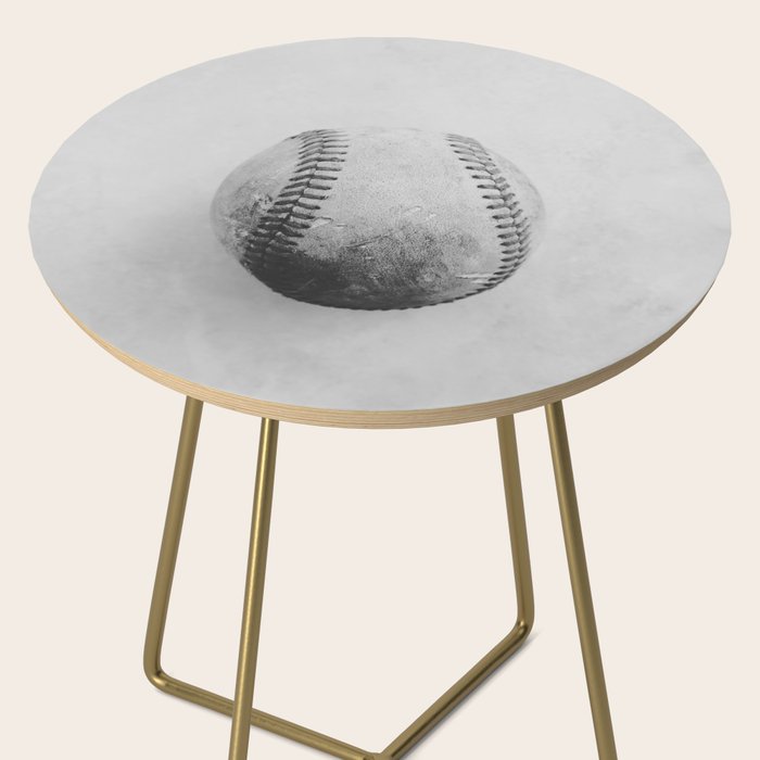 Vintage Baseball Black and White Side Table Gallery Image 2