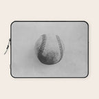 Vintage Baseball Black and White Laptop Sleeve Gallery Image 1