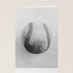 Vintage Baseball Black and White Stationery Card Gallery Image 2