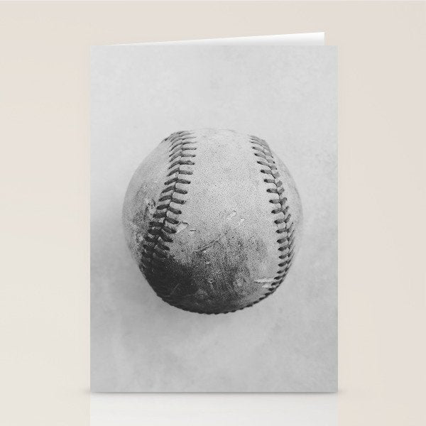 Vintage Baseball Black and White Stationery Card Gallery Image 2