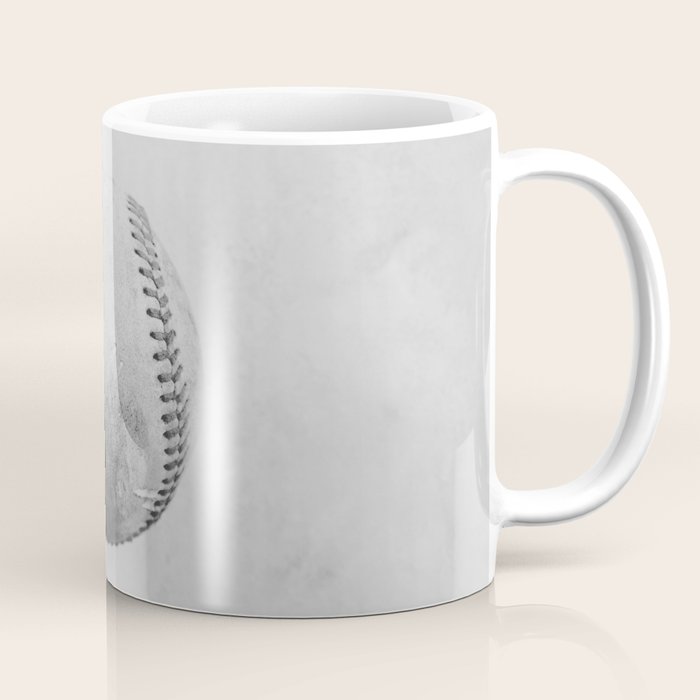Vintage Baseball Black and White Coffee Mug Gallery Image 1