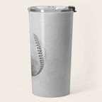 Vintage Baseball Black and White Travel Mug Gallery Image 2