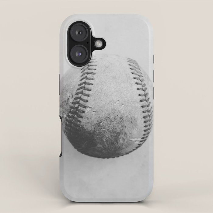 Vintage Baseball Black and White iPhone Case Gallery Image 1