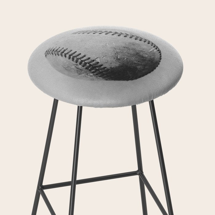 Vintage Baseball Black and White Stool Gallery Image 2
