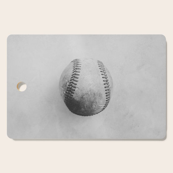 Vintage Baseball Black and White Cutting Board Gallery Image 1