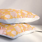 Pop Art Stripe Flowers in Retro Tangerine Pillow Sham Gallery Image 3