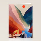 Mountain lion standing on a rock Stationery Card Gallery Image 2
