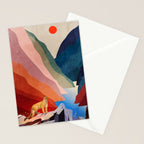 Mountain lion standing on a rock Stationery Card Gallery Image 2