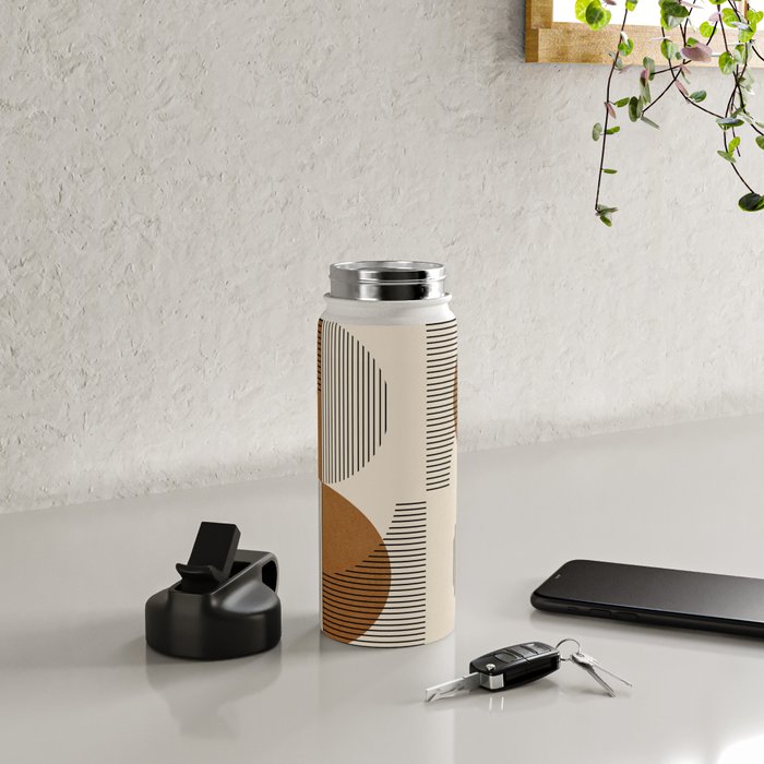 Abstraction_SUNSHINE_BALANCE_YINYANG_LINE_POP_ART_0630A Water Bottle Gallery Image 4
