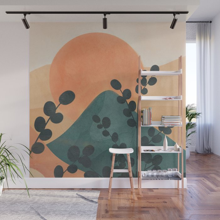 Mountain Sun Wall Mural Gallery Image 1