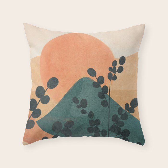 Mountain Sun Throw Pillow Gallery Image 1