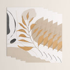 Minimal Abstract Art Tropical Leaf  Wrapping Paper Gallery Image 3