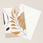 Minimal Abstract Art Tropical Leaf  Stationery Card Gallery Image 2