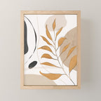 Minimal Abstract Art Tropical Leaf  Mini Art Print Gallery Image 1