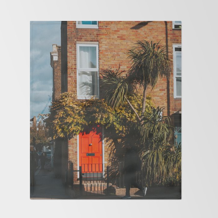 London Red Door  - Photography Throw Blanket Gallery Image 2