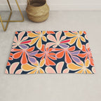 Abstract vintage flower art pattern Rug Gallery Image 1