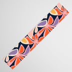 Abstract vintage flower art pattern Table Runner Gallery Image 3