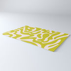 Liquid swirl retro vintage pattern in cyber lime creamy  Rug Gallery Image 3