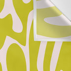 Liquid swirl retro vintage pattern in cyber lime creamy  Wall Tapestry Gallery Image 3