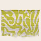 Liquid swirl retro vintage pattern in cyber lime creamy  Wall Hanging Gallery Image 1