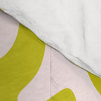 Liquid swirl retro vintage pattern in cyber lime creamy  Comforter Gallery Image 4