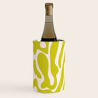 Liquid swirl retro vintage pattern in cyber lime creamy  Wine Chiller Gallery Image 3