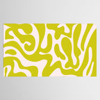 Liquid swirl retro vintage pattern in cyber lime creamy  Tablecloth Gallery Image 2