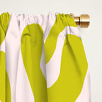 Liquid swirl retro vintage pattern in cyber lime creamy  Window Curtain Gallery Image 2