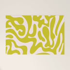 Liquid swirl retro vintage pattern in cyber lime creamy  Welcome Mat Gallery Image 1
