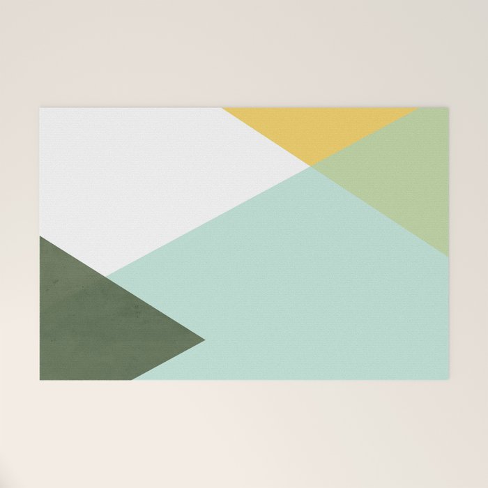 Geometrics - citrus & concrete Welcome Mat Gallery Image 1