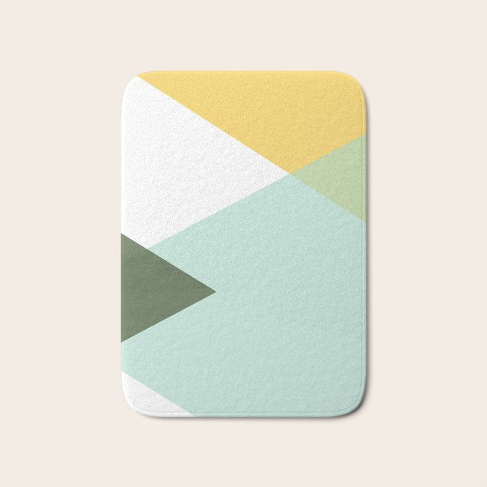 Geometrics - citrus & concrete Bath Mat Gallery Image 1