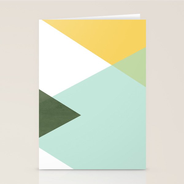 Geometrics - citrus & concrete Stationery Card Gallery Image 2