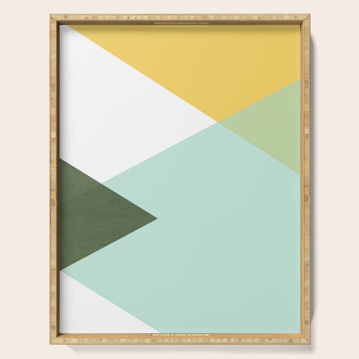 Geometrics - citrus & concrete Serving Tray Gallery Image 1