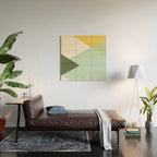 Geometrics - citrus & concrete Wood Wall Art Gallery Image 2