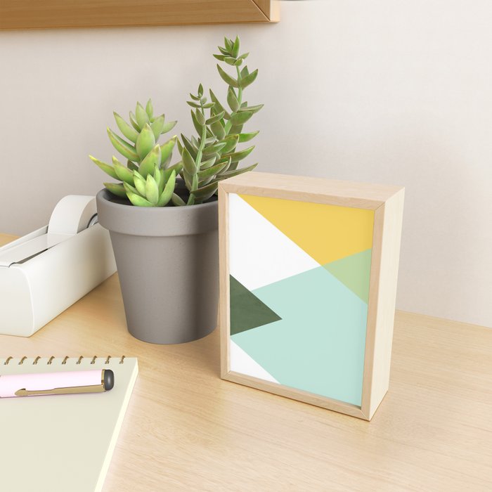 Geometrics - citrus & concrete Mini Art Print Gallery Image 2