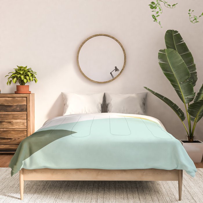 Geometrics - citrus & concrete Comforter Gallery Image 3