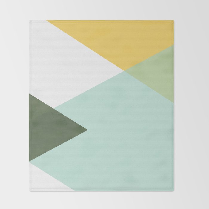 Geometrics - citrus & concrete Throw Blanket Gallery Image 2