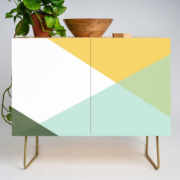 Geometrics - citrus & concrete Credenza Gallery Image 1