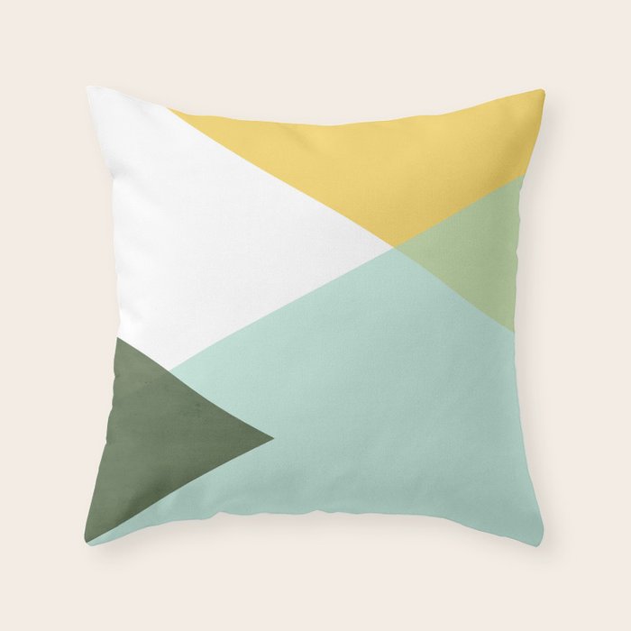 Geometrics - citrus & concrete Throw Pillow Gallery Image 6