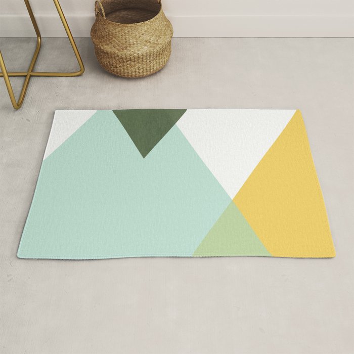 Geometrics - citrus & concrete Rug Gallery Image 1