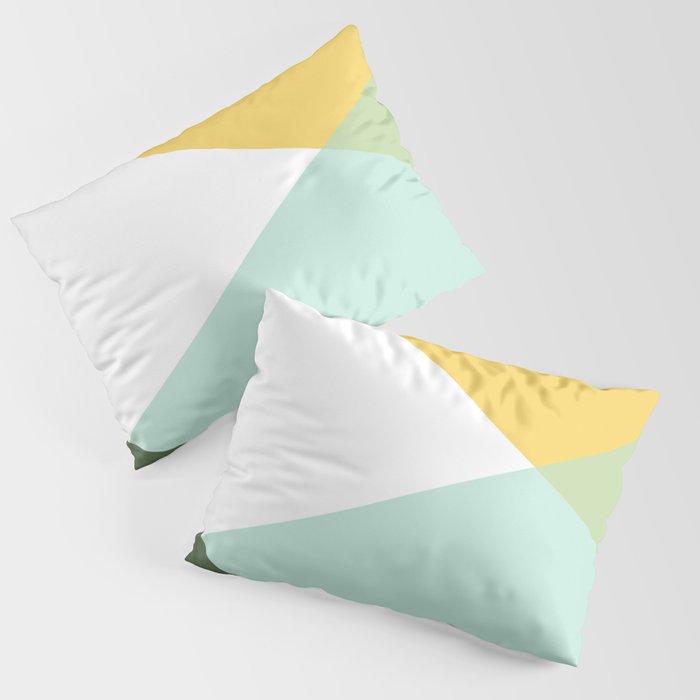 Geometrics - citrus & concrete Pillow Sham Gallery Image 3