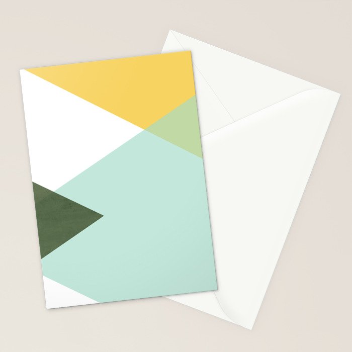 Geometrics - citrus & concrete Stationery Card Gallery Image 2