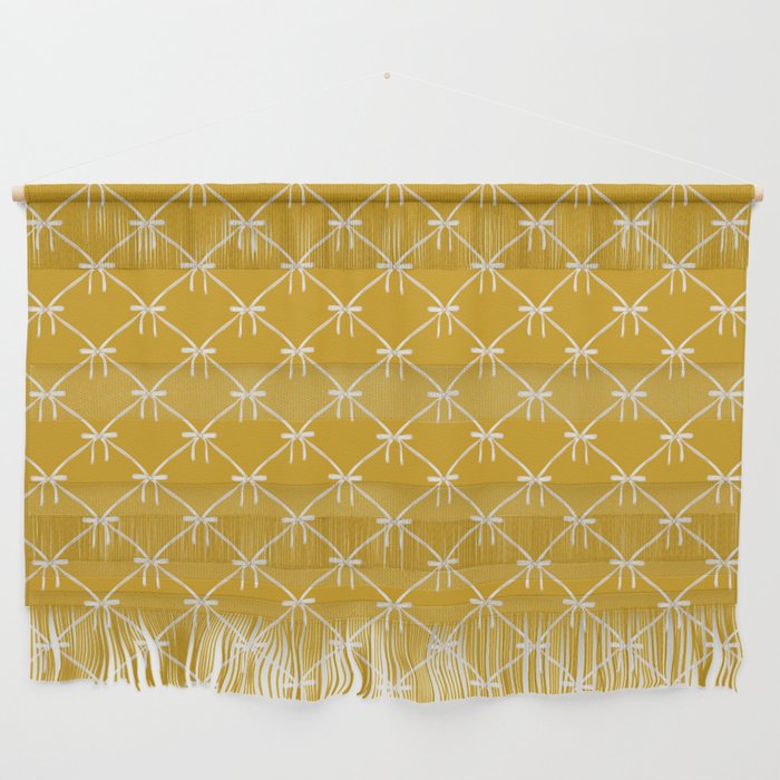 Bows & Ribbons Pattern XX Golden Yellow Wall Hanging Gallery Image 1