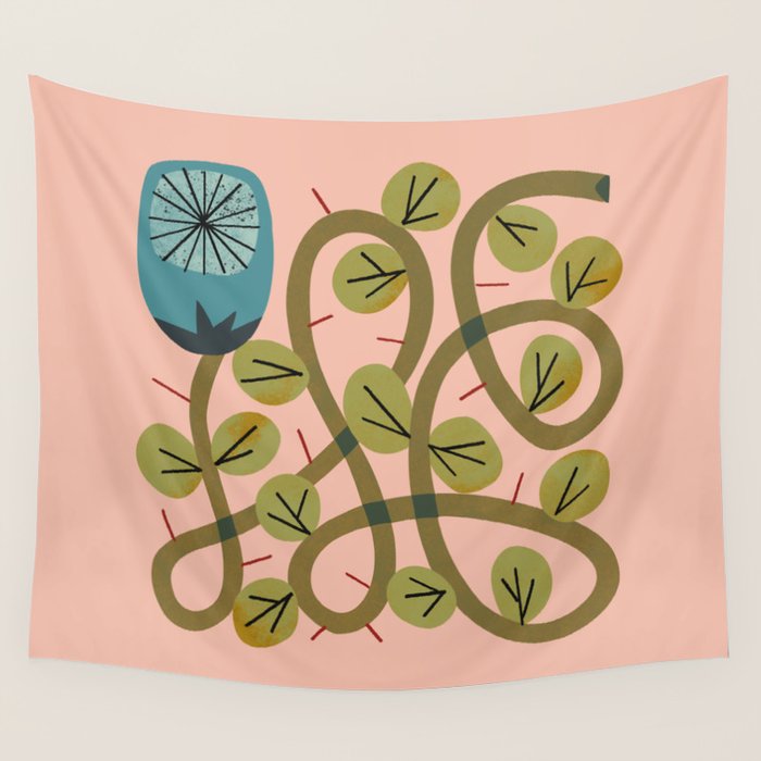 Bramble Rose No. 3 Wall Tapestry Gallery Image 4