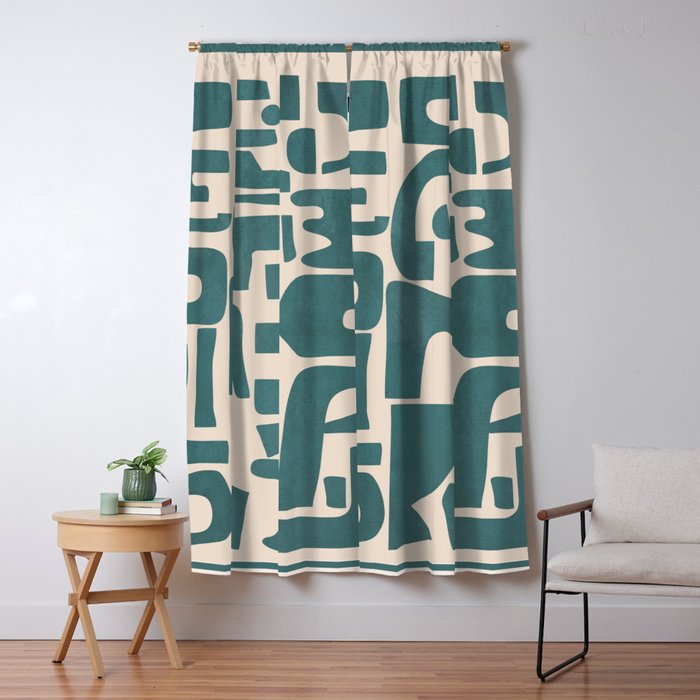 Organic Contemporary Modern Shapes 12 Window Curtain Gallery Image 5