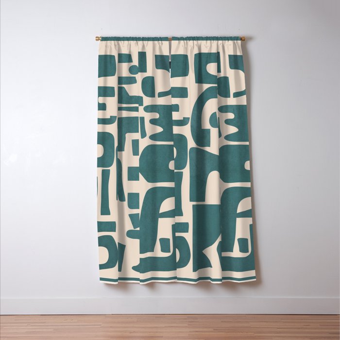 Organic Contemporary Modern Shapes 12 Window Curtain Gallery Image 3