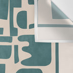 Organic Contemporary Modern Shapes 12 Wall Tapestry Gallery Image 3