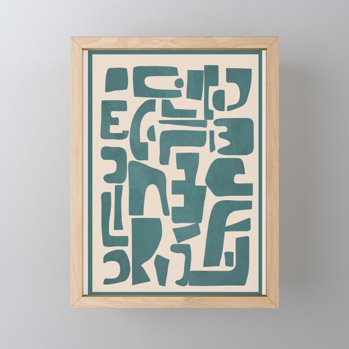 Organic Contemporary Modern Shapes 12 Mini Art Print Gallery Image 1
