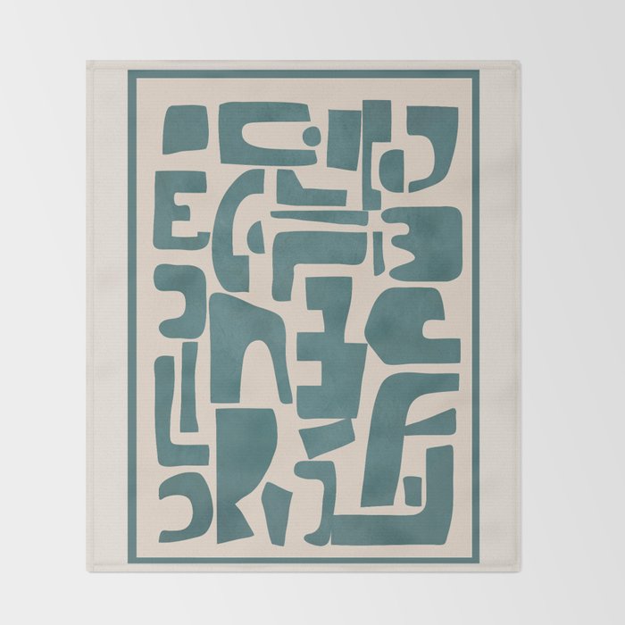 Organic Contemporary Modern Shapes 12 Throw Blanket Gallery Image 2